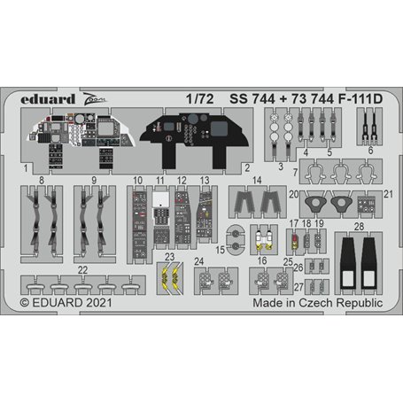 Eduard ZOOM 1:72 F-111D dla Hasegawa / Hobby 2000