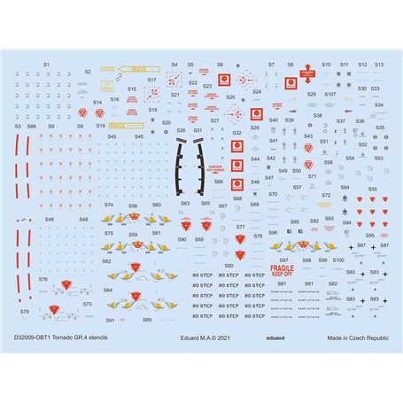 Eduard 1:32 Napisy eksploatacyjne do Tornado GR.4 dla Italeri / Revell