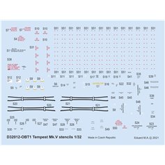 Eduard 1:32 Tempest Mk.V stencils dla Special Hobby/Revell