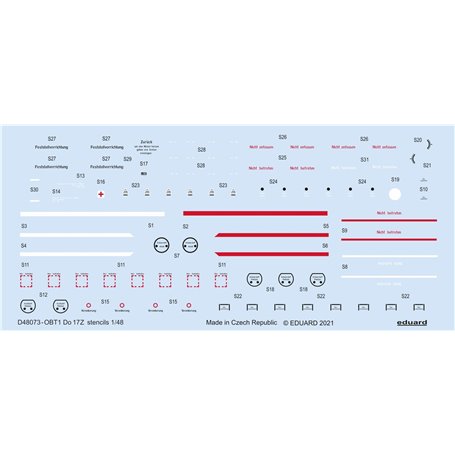 Eduard 1:48 Do 17 stencils dla Icm