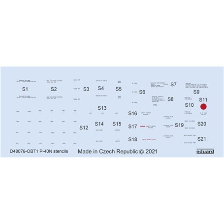 Eduard 1:48 P-40N stencils dla Hasegawa