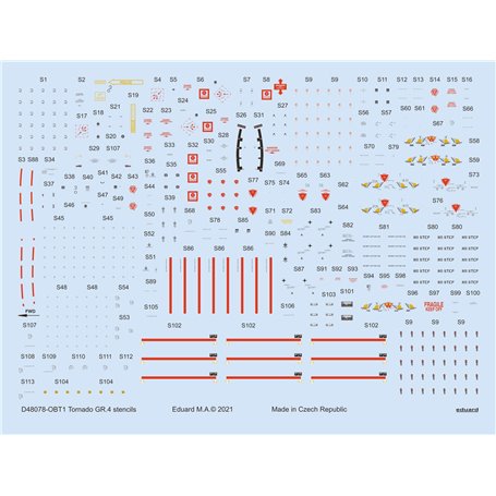 Eduard 1:48 Tornado GR.4 stencils dla Revell