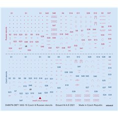 Eduard 1:48 MiG-15 Czech & Russian stencils dla Bronco / Hobby 2000