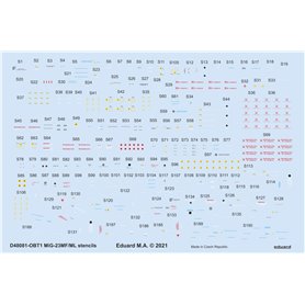 Eduard 1:48 MiG-23MF/ML stencils dla Trumpeter