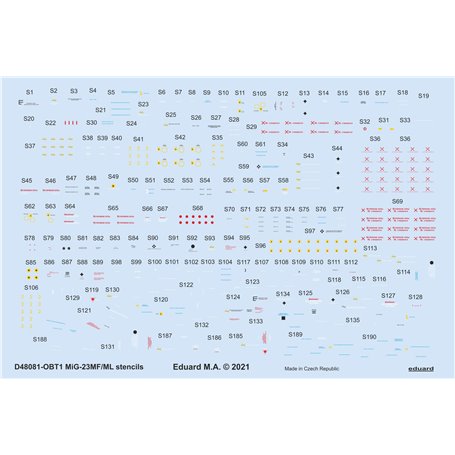 Eduard 1:48 MiG-23MF/ML stencils dla Trumpeter