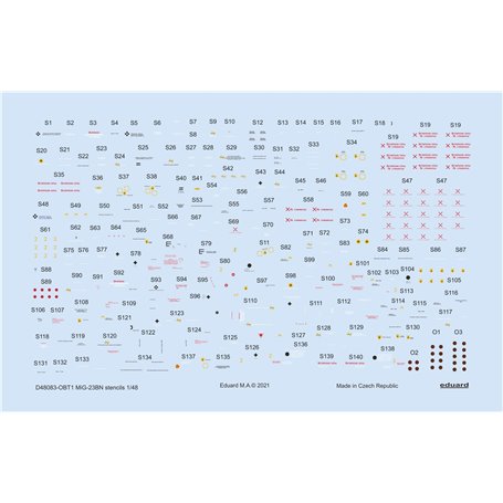 Eduard 1:48 Napisy eksploatacyjne do MiG-23BN dla Trumpeter