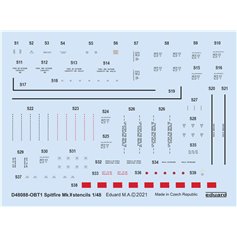 Eduard 1:48 Spitfire Mk.V stencils dla Eduard