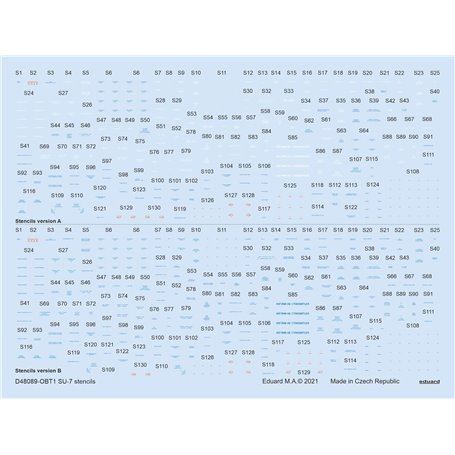 Eduard 1:48 Su-7 stencils dla Oez/Sm?r