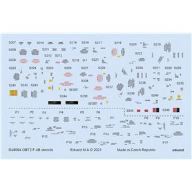 Eduard 1:48 Napisy eksploatacyjne do F-4B dla Tamiya