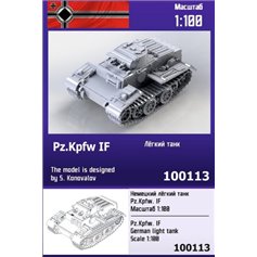 Zebrano 1:100 Resin model kit Pz.Kpfw.I Ausf.F