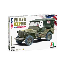 Italeri 1:24 Willys Jeep MB - 80TH YEAR ANNIVERSARY