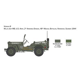 Italeri 1:24 Willys Jeep MB - 80TH YEAR ANNIVERSARY