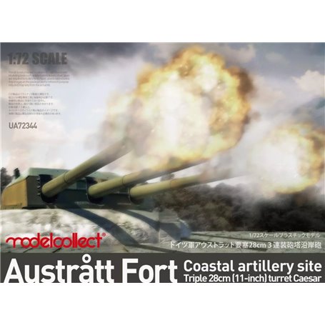 Modelcollect UA72344 Austratt fort coastal artillery site triple 28cm turret Caesar