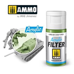 Ammo of MIG ACRYLIC FILTER - BRIGHT GREEN - 15ml