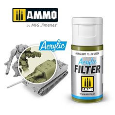 Ammo of MIG ACRYLIC FILTER - YELLOW GREEN - 15ml