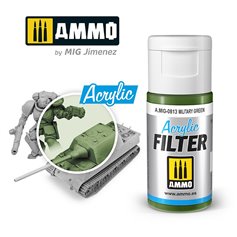 Ammo of MIG ACRYLIC FILTER - MILITARY GREEN - 15ml