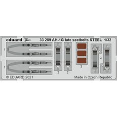 Eduard 1:32 AH-1G late seatbelts STEEL dla ICM