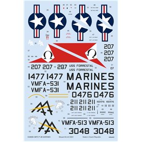 Eduard 1:48 Kalkomanie MARINES do F-4B dla Tamiya