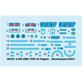 Trumpeter 06721 HMS TYPE 23 Frigate - Westminster(F237)