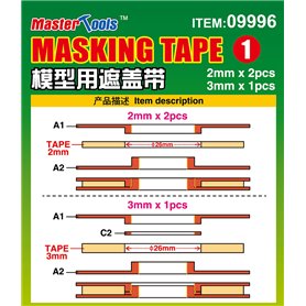 Trumpeter MASTER TOOLS 09996 Taśma maskująca MASKING TAPE 1 - 2mm + 3mm
