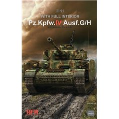 RFM 1:35 Pz.Kpfw.IV Ausf.G/H - W/FULL INTERIOR KIT - W/WORKABLE TRACK LINKS - 2IN1