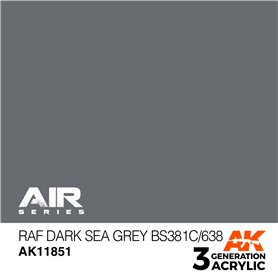 AK Interactive 3RD GENERATION ACRYLICS - RAF DARK SEA GREY - BS381C/638 - 17ml