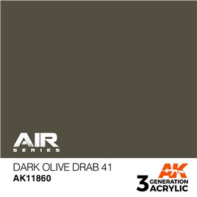 AK Interactive 3RD GENERATION ACRYLICS - DARK OLIVE DRAB 41 - 17ml