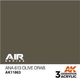AK Interactive 3RD GENERATION ACRYLICS - ANA 613 OLIVE DRAB - 17ml