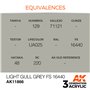 AK Interactive 3RD GENERATION ACRYLICS - Light Gull Grey FS 16440
