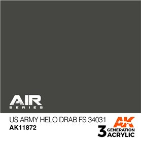 AK Interactive 3RD GENERATION ACRYLICS - US Army Helo Drab FS 34031