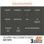 AK Interactive 3RD GENERATION ACRYLICS - US Army Helo Drab FS 34031