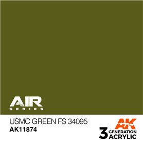 AK Interactive 3RD GENERATION ACRYLICS - USMC GREEN - FS 34095 - 17ml