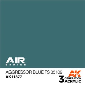 AK Interactive 3RD GENERATION ACRYLICS - AGGRESSOR BLUE - FS 35109 - 17ml
