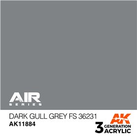 AK Interactive 3RD GENERATION ACRYLICS - DARK GULL GREY - FS 36231 - 17ml