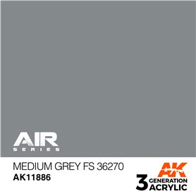 AK Interactive 3RD GENERATION ACRYLICS - Medium Grey FS 36270