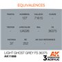 AK Interactive 3RD GENERATION ACRYLICS - Light Ghost Grey FS 36375
