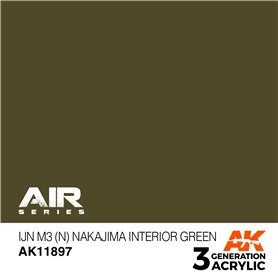 AK Interactive 3RD GENERATION ACRYLICS - IJN M3 (N) Nakajima Interior Green
