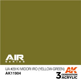 AK Interactive 3RD GENERATION ACRYLICS - IJA 29 KI MIDORI IRO - YELLOW-GREEN - 17ml