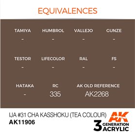 AK Interactive 3RD GENERATION ACRYLICS - IJA #31 Cha Kasshoku (Tea Colour)