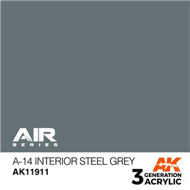 AK Interactive 3RD GENERATION ACRYLICS - A-14 INTERIOR STEEL GREY - 17ml