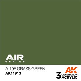 AK Interactive 3RD GENERATION ACRYLICS - A-19F GRASS GREEN - 17ml