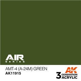 AK Interactive 3RD GENERATION ACRYLICS - AMT-4 (A-24M) GREEN - 17ml