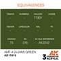 AK Interactive 3RD GENERATION ACRYLICS - AMT-4 (A-24M) GREEN - 17ml