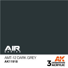 AK Interactive 3RD GENERATION ACRYLICS - AMT-12 DARK GREY - 17ml