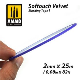 Softouch Velvet Masking Tape 1 (2mm x 2