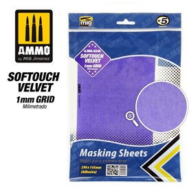 Softouch Velvet�Masking Sheets 1mm Grid