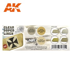 AK Interactive Zestaw farb CLEAR DOPED LINEN SET