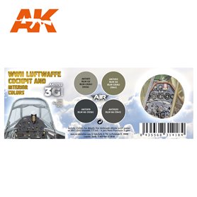 AK Interactive WWII Luftwaffe Cockpit & Interior Colors