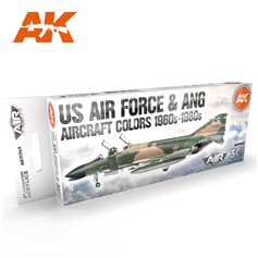 AK Interactive Zestaw farb US AIR FORCE AND ANG AIRCRAFT 1960S-1980S