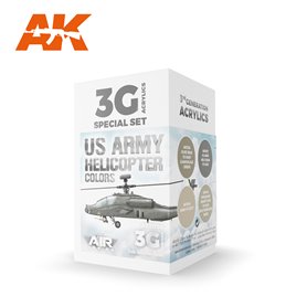 AK Interactive Zestaw farb US ARMY HELICOPTER COLORS SET